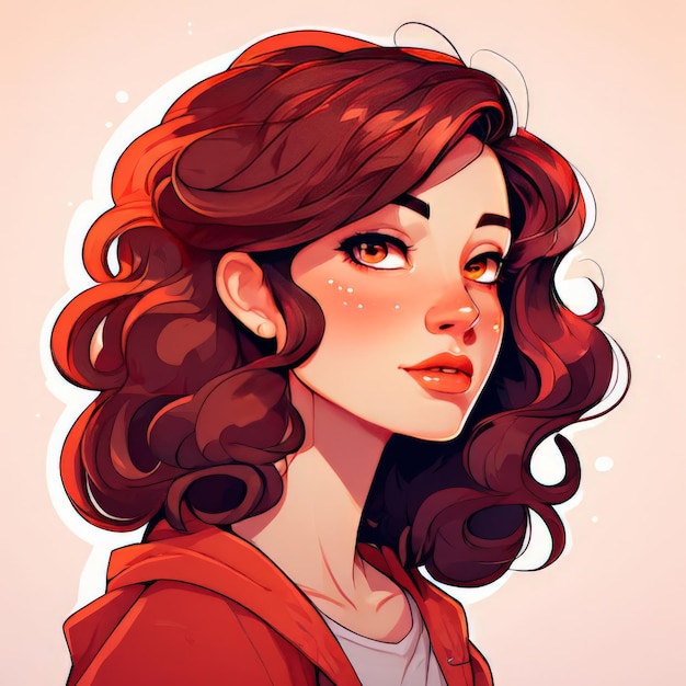 Vector beautiful woman with red hair vector illustration beautiful woman with red hair vector illus