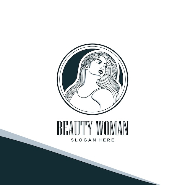 Beautiful women aesthetic logo template