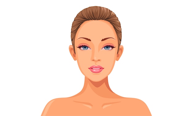 Vector beautiful women face