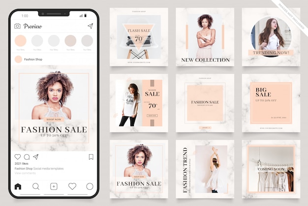 Beautiful women   instagram sale post template