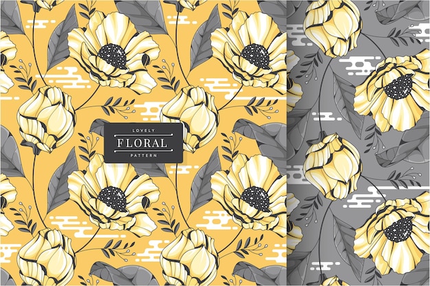 beautiful yellow flower pattern collection