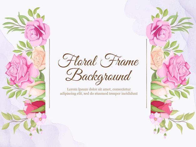 Beautifull Floral Wedding Banner Background Template Design