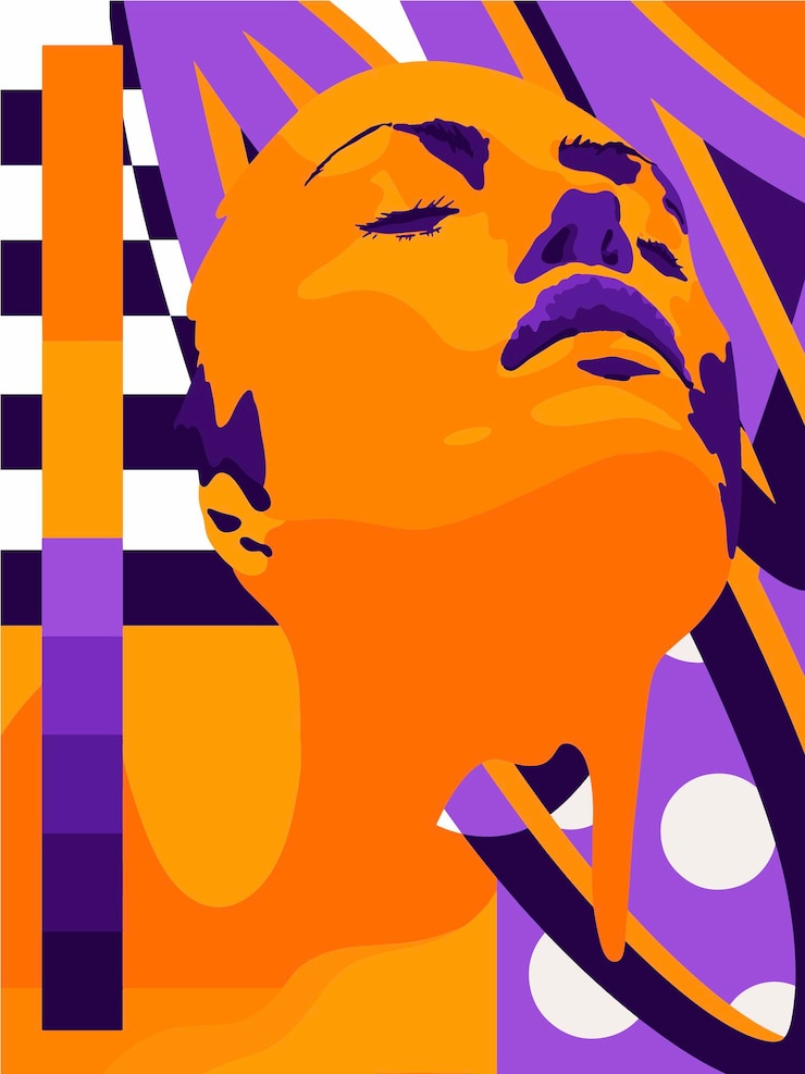 Vector beautifull potrait vector illustration