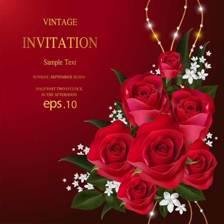 Vector beautifull wedding invitation card template design with floral and leaves