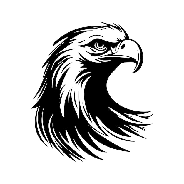 A beautifully designed black and white eagle ready logo Good for typography