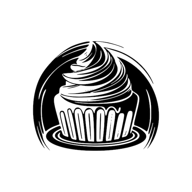Вектор Красиво оформленный логотип торта подходит для печати