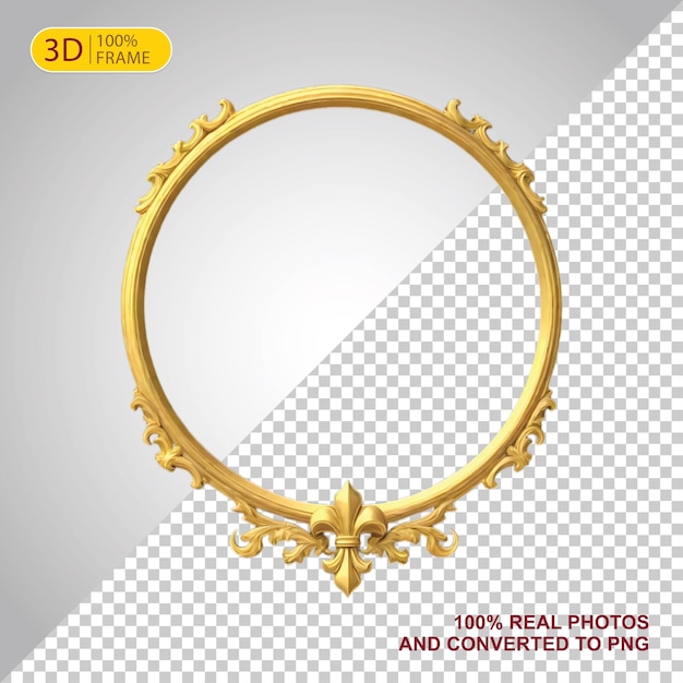 Beautifully designed photo frame in gold color