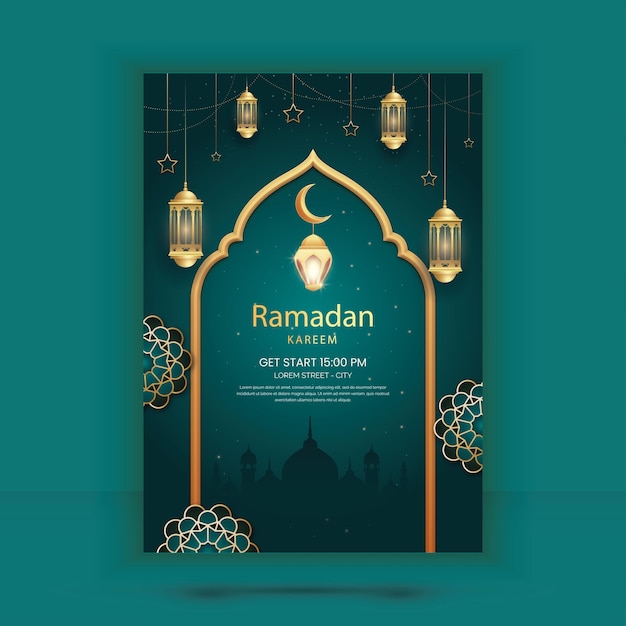 Beautifulramadankareemflyerdesignmodello