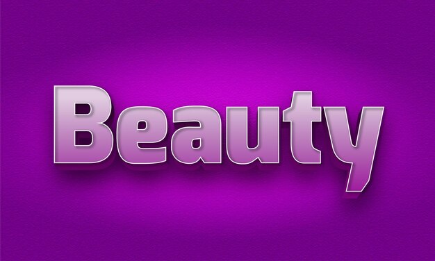 Beauty 3d text effect 3d style vector template