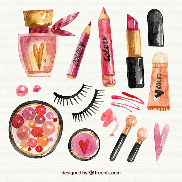 Vector beauty accessories set