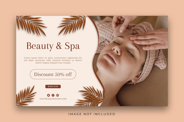 Beauty and spa banner social media post-sjabloon