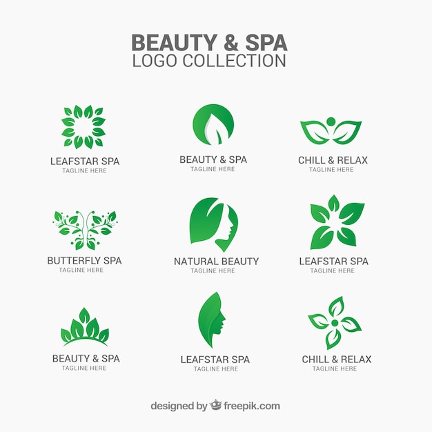 Коллекция логотипов beauty and spa