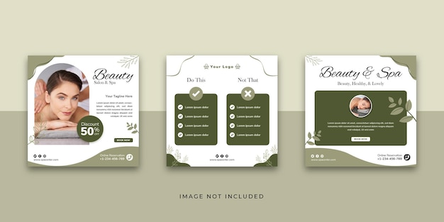 Beauty And Spa Social Media Postsjabloon Instagram