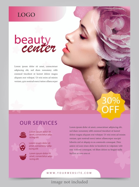 Beauty banner sjabloonthema voor sociale media