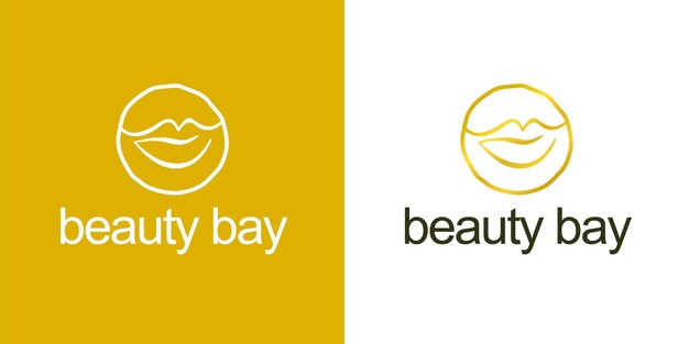Vettore beauty bay logo con la bocca