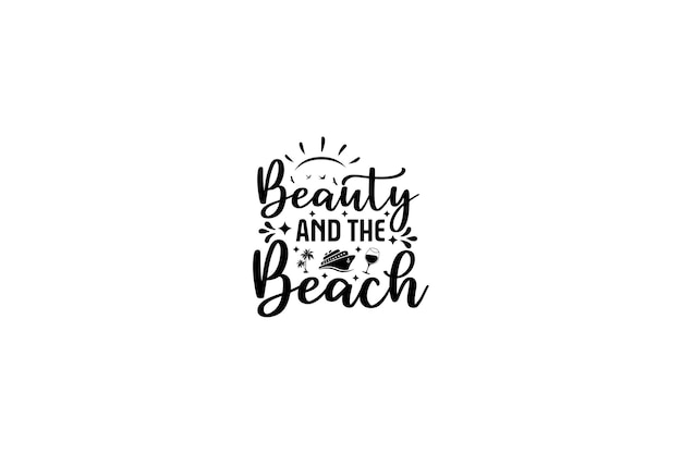 Vector beauty and the beach