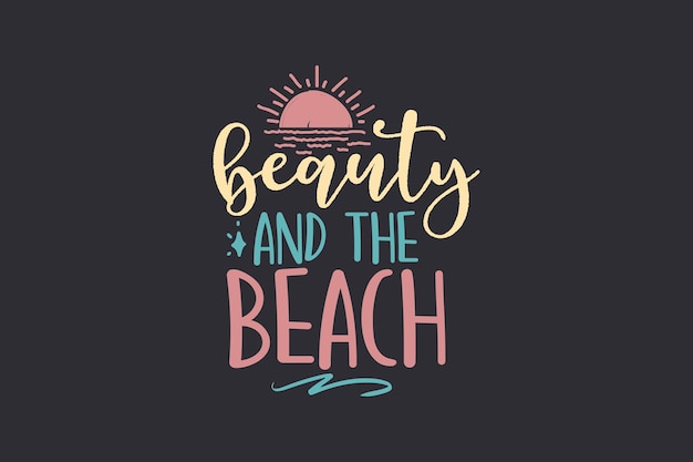 Vector beauty and the beach