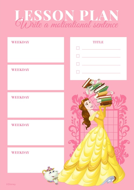 Vector beauty and the beast lesson plan