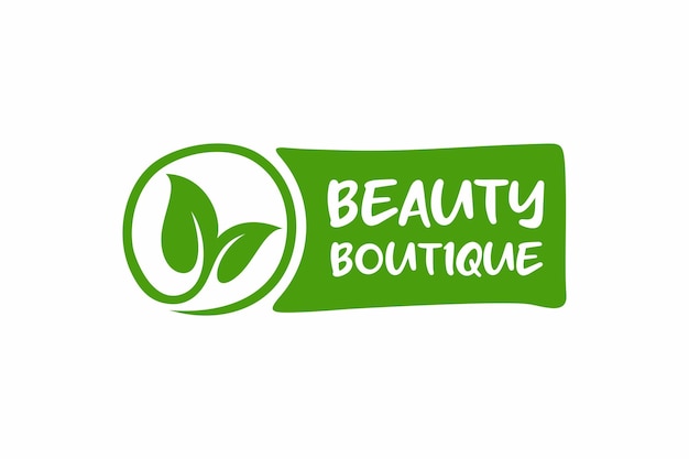 Beauty boutique label Vector health and beauty care logo Hand drawn tags and elements for beauty