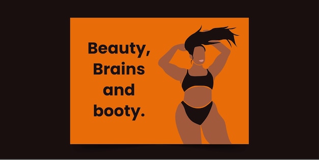 Beauty, Brains and booty Greeting Card for African Women