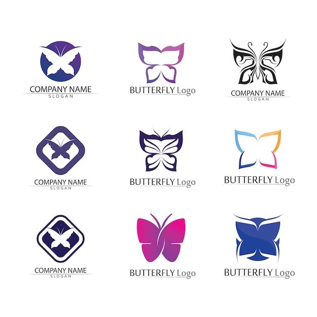 Дизайн иконы бабочки красоты