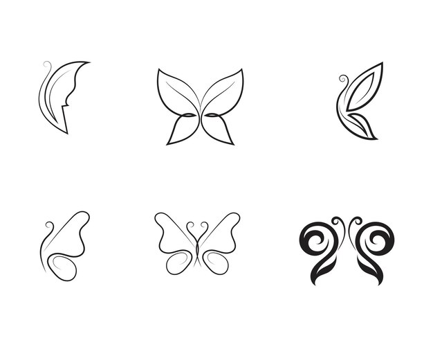 Vector beauty butterfly icon design