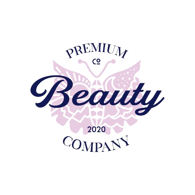 Дизайн логотипа бабочки красоты