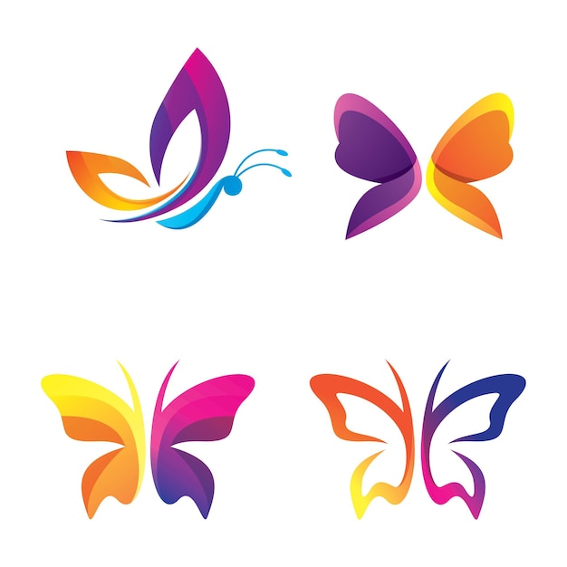 Beauty butterfly logo images illustration design