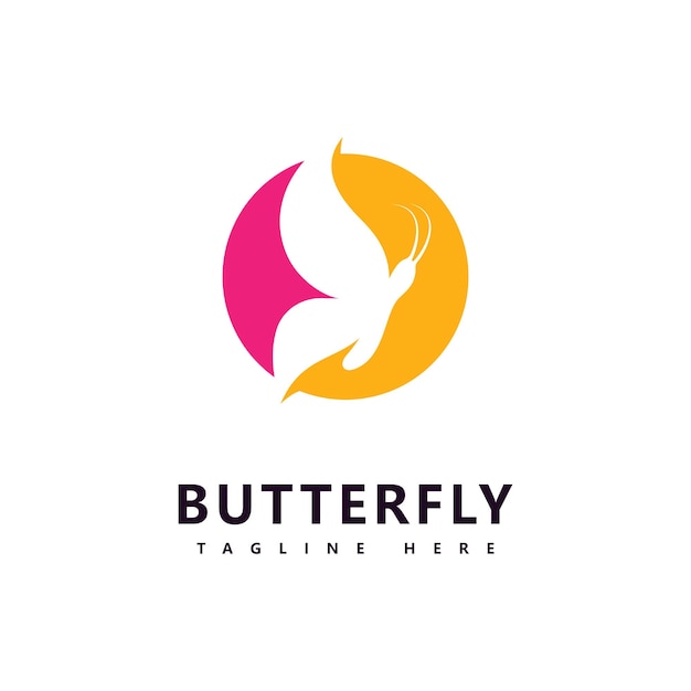 Beauty butterfly logo  symbol vector template