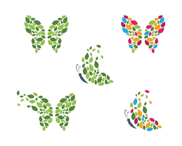 Vector beauty butterfly logo template