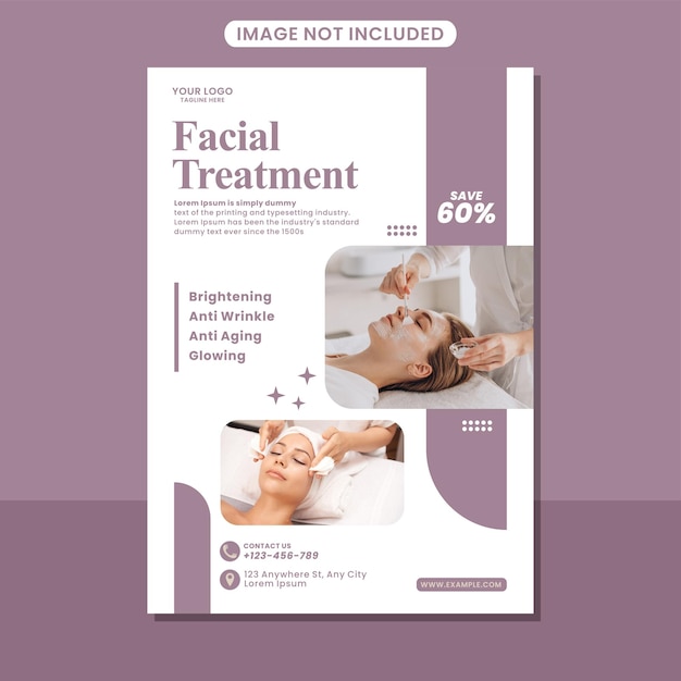 beauty care flyer business spa print template