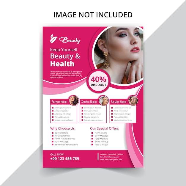 Beauty care flyer  for caring beauty