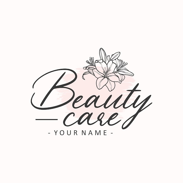 Beauty care logo template design