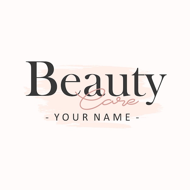 Beauty care logo template design