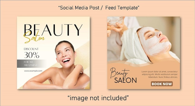 Beauty Center Makeup Social media post Banner Square Flyer Template Design