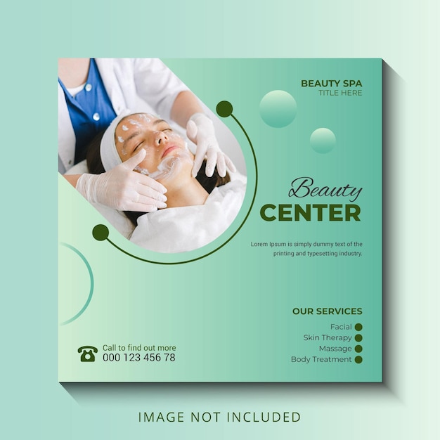 Beauty center social media post template
