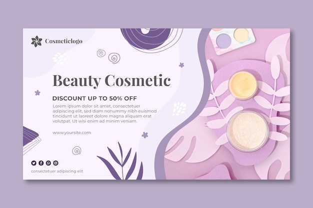 Beauty cosmetic banner template