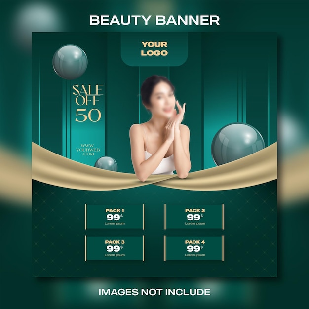 beauty cosmetic banner template