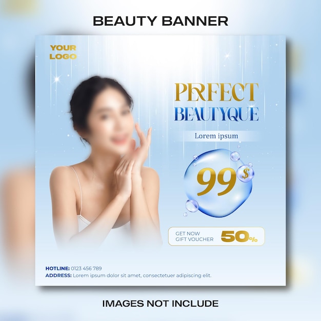 beauty cosmetic banner template