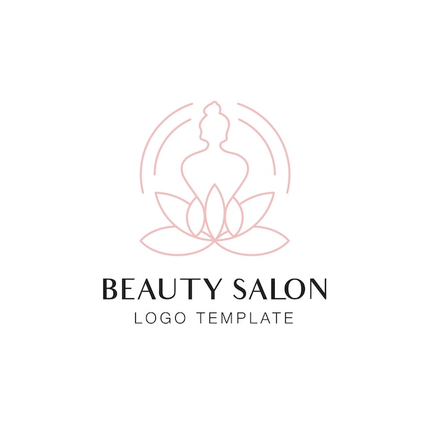 美容化粧品とサロンのロゴのテンプレート