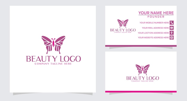 Beauty  cosmetic woman luxury logo design and business card  template