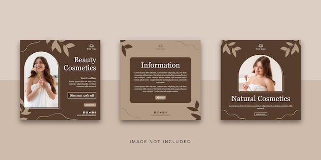 Beauty Cosmetics Social Media Post Template