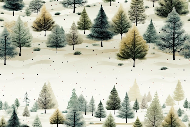 아름다움과 귀여운 크리스마스 섬유 종이 포장 스크북 터에 대한 firtree의 원활한 패턴