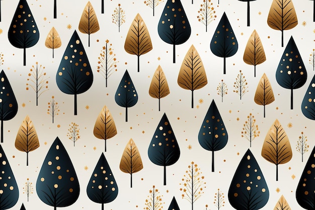 Beauty and cute christmas seamless pattern of firtree for textile paper wrap scrapbook vector