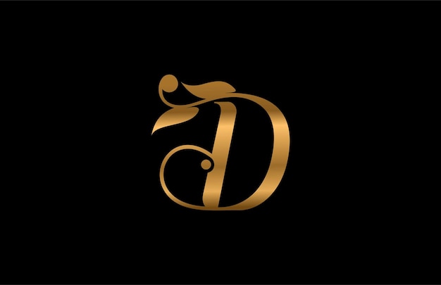 Vector beauty d flourish logo design