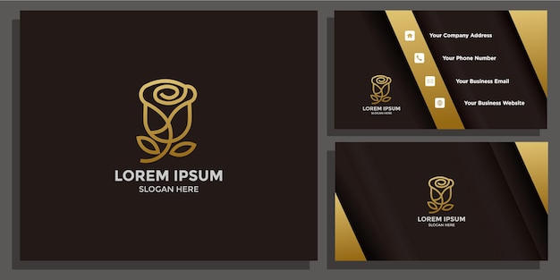 Вектор Логотип и фирменная карточка дизайна красоты