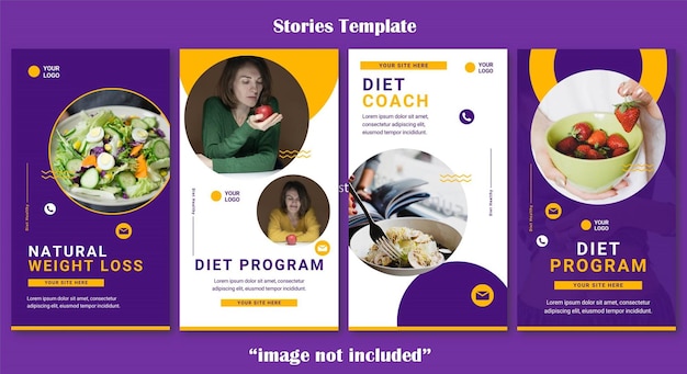 Beauty and diet story template