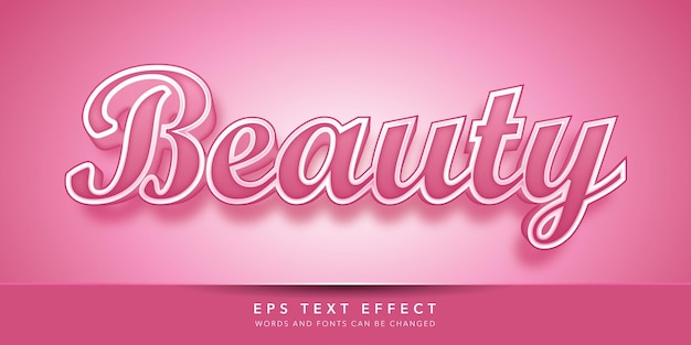 Vector beauty editable text effect
