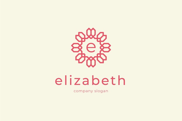 Logo monogramma elegante di bellezza