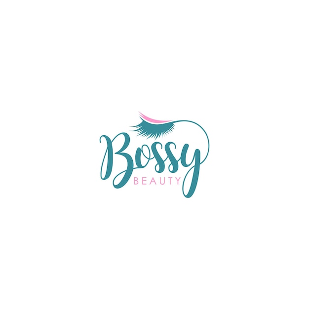 뷰티 아이 Bossy 로고 기호 기호 아이콘